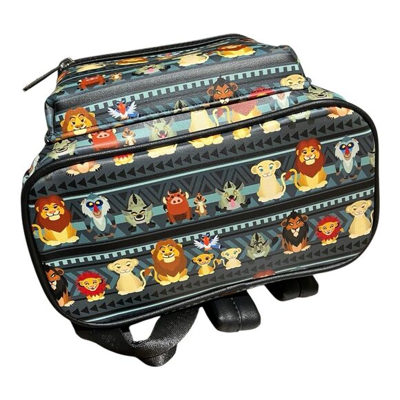Disney Loungefly Backpack Black Lion King Chibi Mufasa‎ Simba Tribal Safari READ main image 6